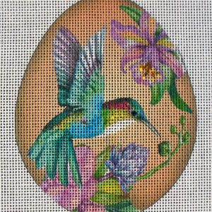 Blue Hummingbird Egg Needlepoint Canvas