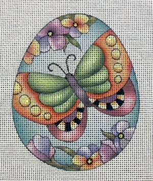 Butterfly Egg Needlepoint Canvas