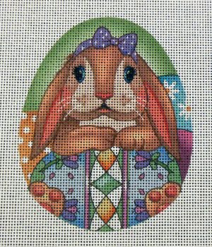 Easter Egg Bunny Needlepoint Canvas