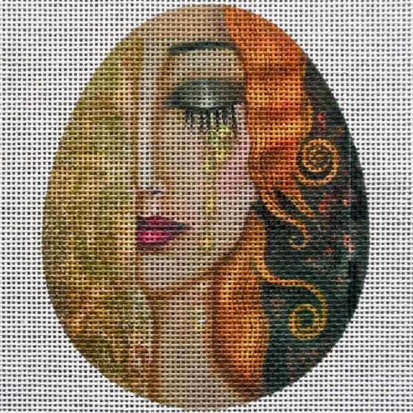 "Golden Tears" Egg Needlepoint Canvas
