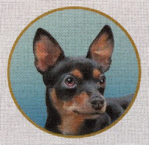 Mini Pinscher Needlepoint Canvas
