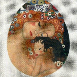 Klimt "Mother and Child" Egg Needlepoint Canvas