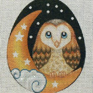 Night Owl Egg Needlepoint Canvas