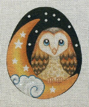 Night Owl Egg Needlepoint Canvas