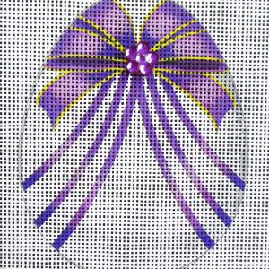 Purple Swirl Egg Needlepoint Canvas