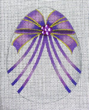 Purple Swirl Egg Needlepoint Canvas