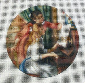 "Young Girls at the  Piano" Needlepoint Canvas