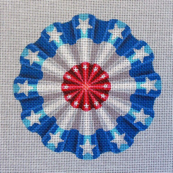 Patriotic Blue Bunting Flag Needlepoint Canvas