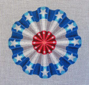 Patriotic Blue Bunting Flag Needlepoint Canvas