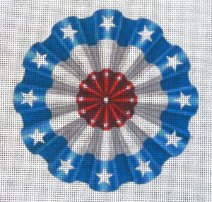 Patriotic Blue Bunting Flag Needlepoint Canvas
