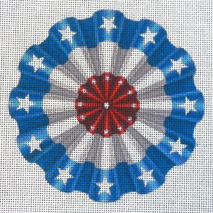 Patriotic Blue Bunting Flag Needlepoint Canvas
