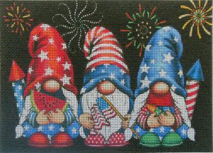 Patriotic Gnomes Needlepoint Canvas