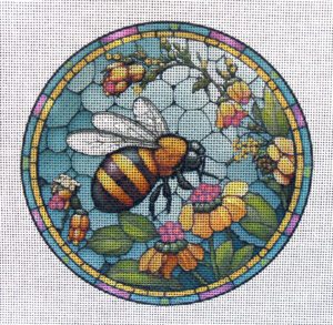 Honeybee 1 Round Needlepoint Canvas