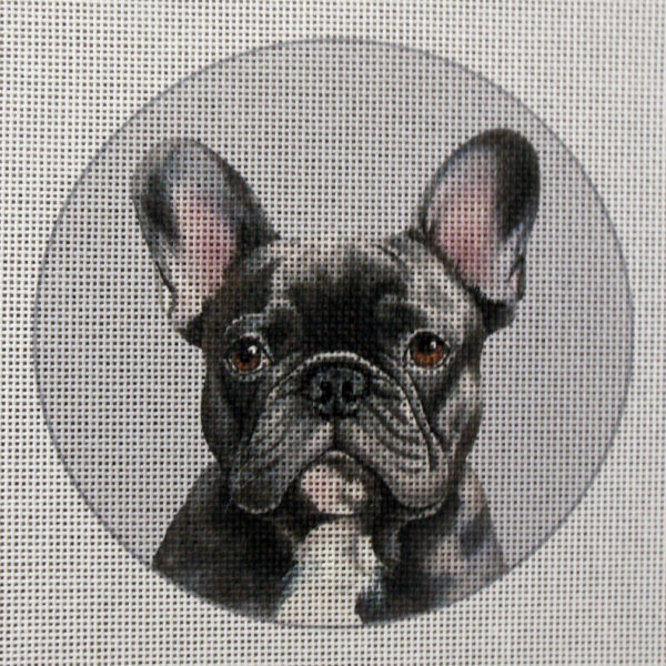 Black French Bulldog 2 Needlepoint Canvas