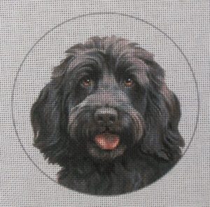 Black Labradoodle 4 Needlepoint Canvas