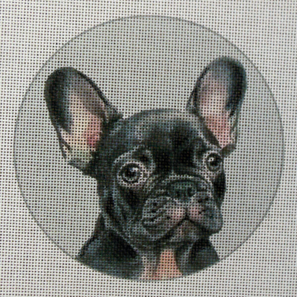 Black French Bulldog 3 Needlepoint Canvas