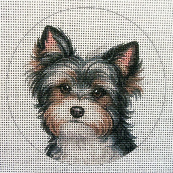 Yorkie 2 Needlepoint Canvas