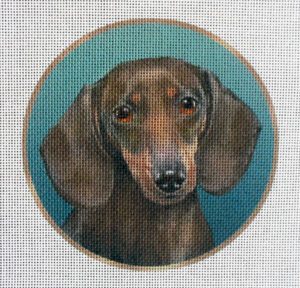 Dachshund (Brown) Needlepoint Canvas