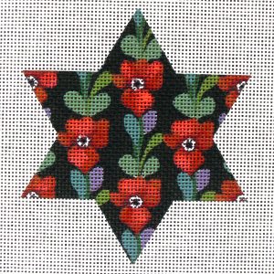 Anemone Star of David Needlepoint Canvas