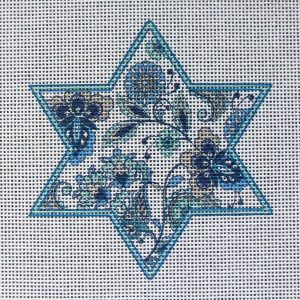 Chinoiserie Star of David Needlepoint Canvas