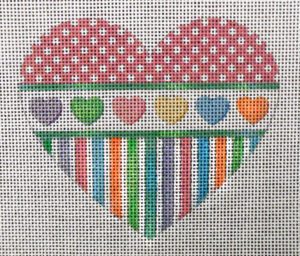 Candy Hearts Needlepoint Canvas