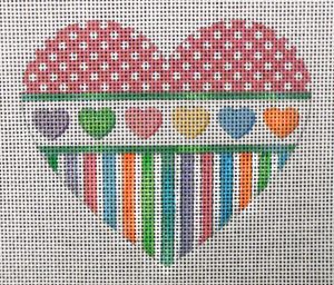 Candy Hearts Needlepoint Canvas