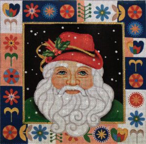 German Santa Pillow Needlepoint Canvas