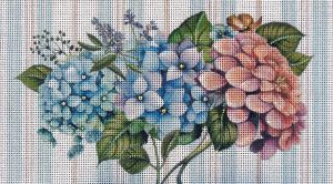 Hydrangea Clutch Purse  Needlepoint Canvas