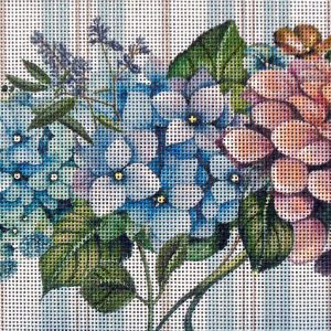 Hydrangea Clutch Purse  Needlepoint Canvas
