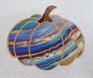 Seascape Geode Pumpkin Needlepoint Canvas