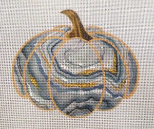 Graystone Geode Pumpkin Needlepoint Canvas