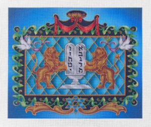 10 Commandments Tallit Bag Needlepoint Canvas