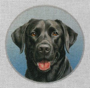 Black Labrador Needlepoint Canvas