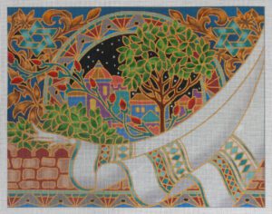 Jerusalem Tallit Bag Needlepoint Canvas