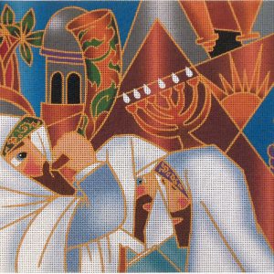 Abstract Tallit Bag Needlepoint Canvas