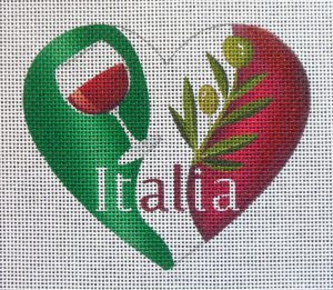 ITALIA Heart Needlepoint Canvas