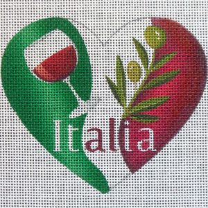 ITALIA Heart Needlepoint Canvas