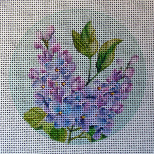 Lilac Flower Needlepoint Canvas