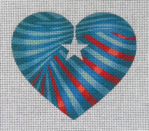 Patriotic Heart Needlepoint Canvas