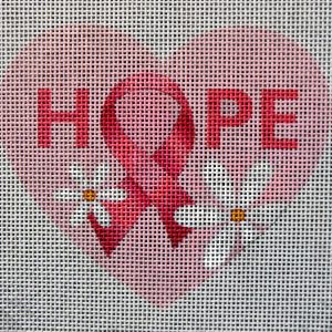 Pink Ribbon Hope Needlepoint Canvas