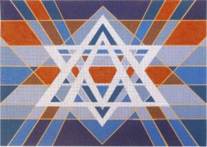 Star of David Tallit Bag Needlepoint Canvas