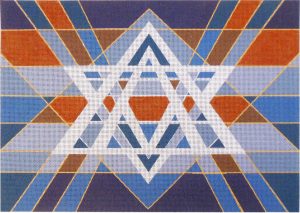 Star of David Tallit Bag Needlepoint Canvas