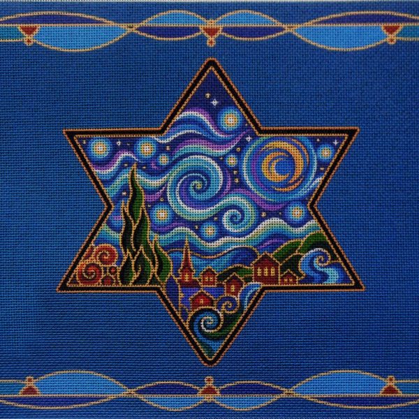 Starry Night Tallit Needlepoint Canvas
