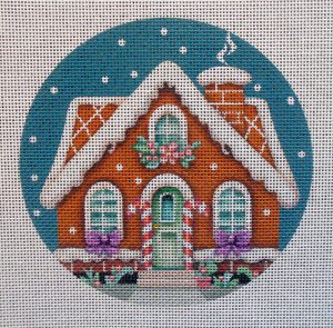 Gingerbread House Needlepoint Canvas