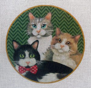 Kitty Trio Needlepoint Canvas
