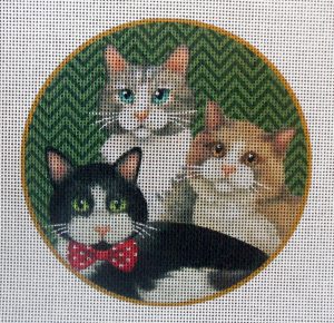 Kitty Trio Needlepoint Canvas
