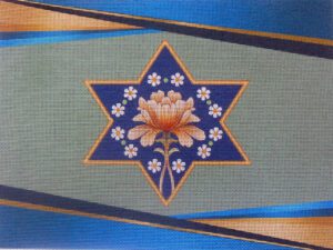 Star of David Tallit Needlepoint Canvas