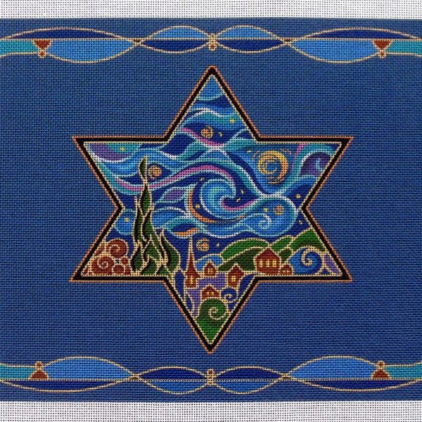 Starry Night Tallit Needlepoint Canvas