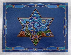 Starry Night Tallit Needlepoint Canvas