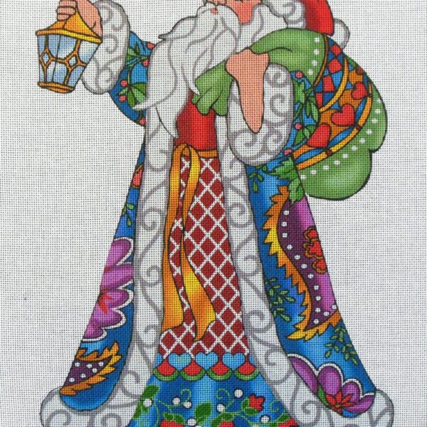Santa Tree Topper Needlepoint Canvas